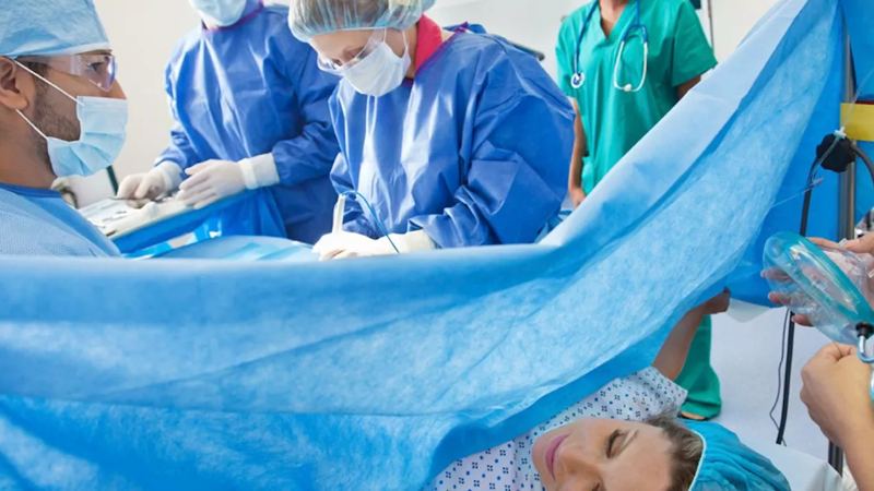An unscheduled C-section can increase the risk of clinical stress.