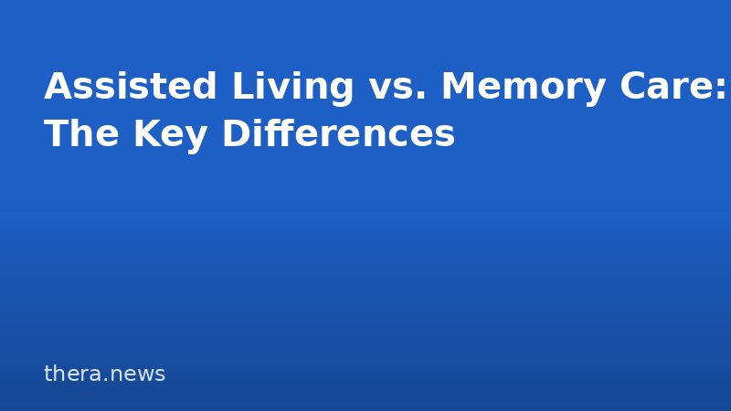 Assisted Living vs. Memory Care: The Key Differences
