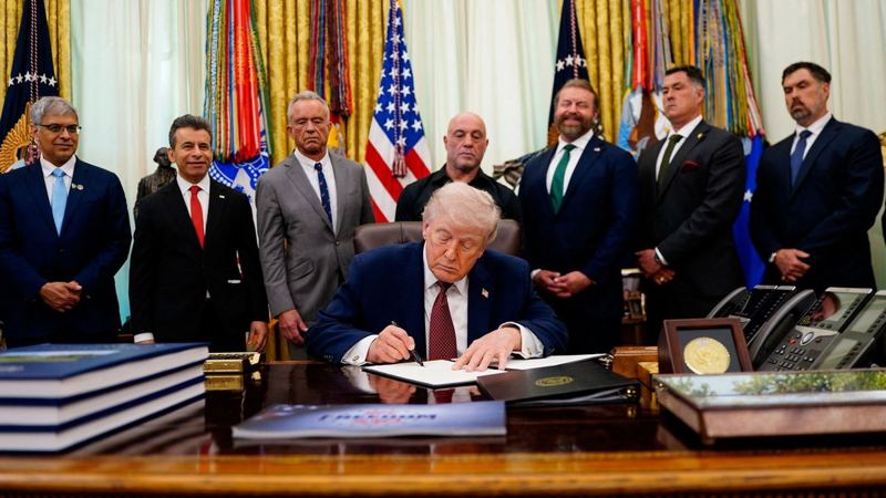 Trump accelerates research on psychedelic treatments and asks, ‘Can I have some?’