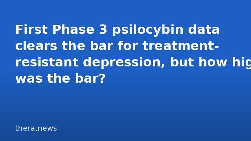 First Phase 3 psilocybin data clears the bar for treatment-resistant depression, but how high was the bar?