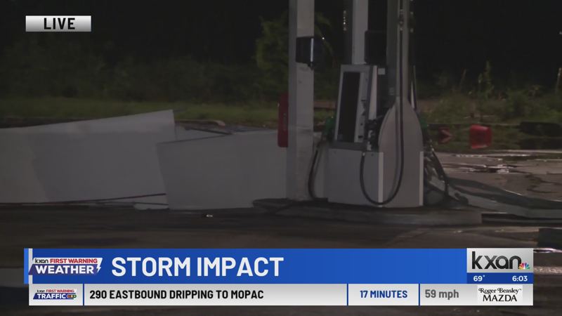 Damage reported after severe storms move across Central Texas