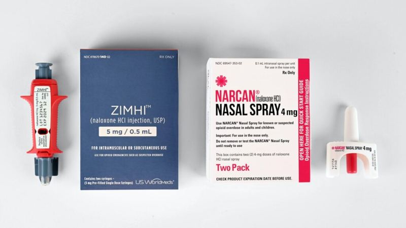 Is naloxone less effective when fentanyl is mixed with non-opioid drugs?