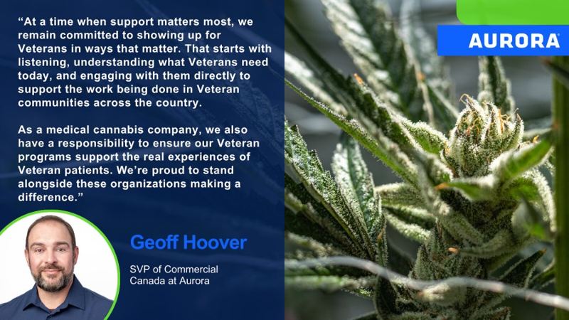 Aurora Cannabis Deepens its Impact for Veterans Across Canada